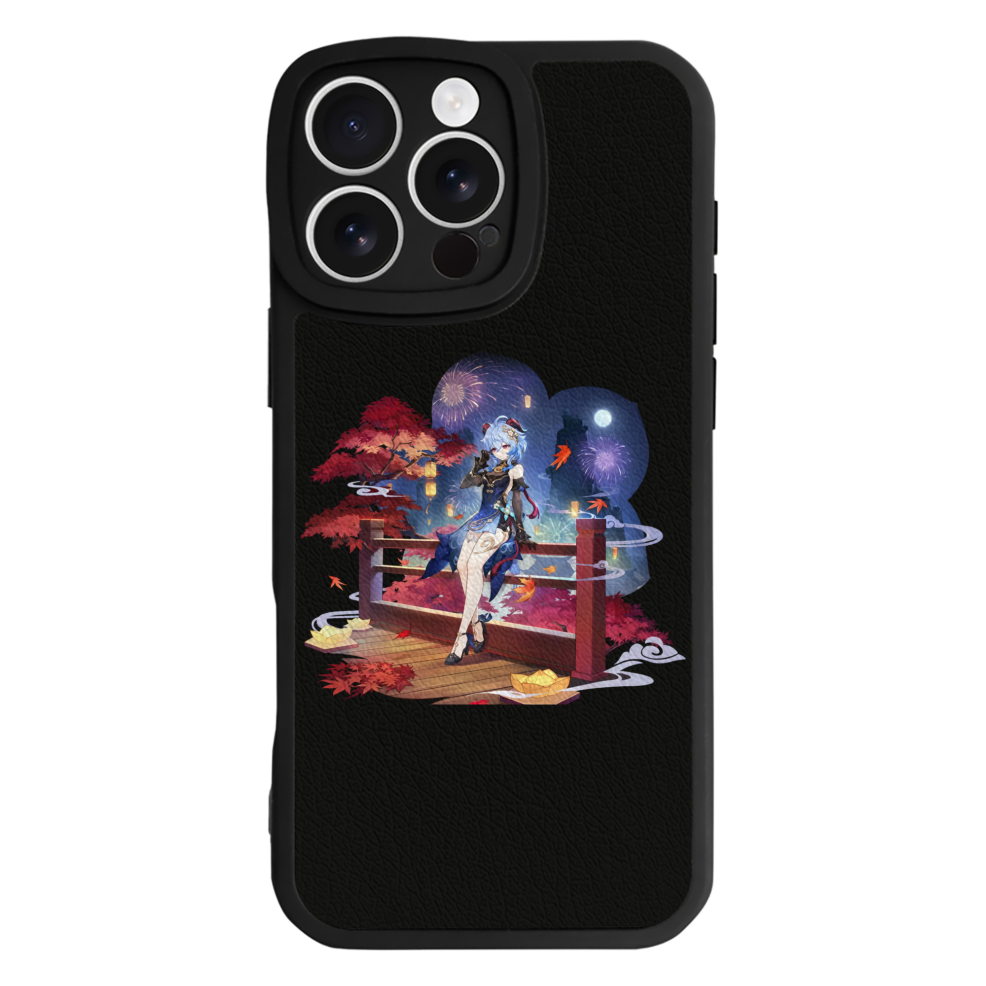 げんし神 甘雨 かんう genshin Ganyu 【iPhone 16シリーズ対応】シリコンスマホケース（レザー調） 材質：シリコン